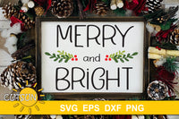 Christmas SVG | Merry and bright SVG | Rustic Christmas sign