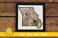 3D Layered Missouri Mandala SVG