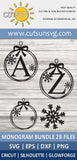 Christmas Ornaments Monogram SVG bundle
