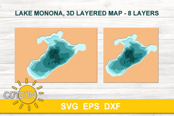 3D Layered Lake Monona depth map SVG
