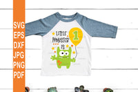 Little Monster is Three SVG | Baby monster SVG Gender neutral design