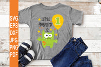 Little Monster is Three SVG | Baby monster SVG Gender neutral design