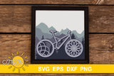 3D Layered Mountain bike SVG
