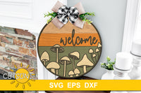 Mushrooms Welcome Sign SVG