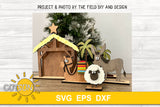 Cute Nativity shelf sitters set SVG