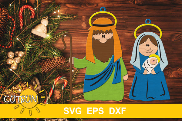 Nativity ornaments SVG