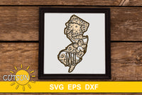 3D Layered New Jersey Mandala SVG