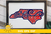 3D Layered North Carolina Mandala SVG
