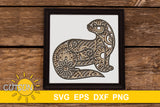 3D Layered Otter SVG for crafters 5 layers