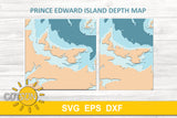 3D Layered Prince Edward Island depth map - 4 layers