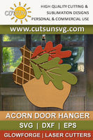 Acorn Door hanger SVG | Fall door sign SVG