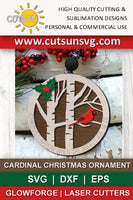 Cardinal Memorial ornament SVG