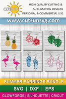 Summer earrings SVG bundle