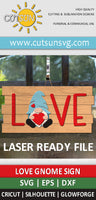 Love Gnome Shiplap Heart Sign SVG | Valentine's day Gnome SVG | Valentines Door Hanger svg