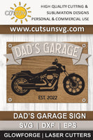 Dad's garage motorbike sign SVG | Father's day SVG