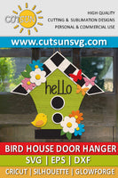 Birdhouse Door hanger SVG | Spring Door hanger SVG
