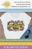 Mother's day sublimation design download | Zentangle Mom PNG | Zentangle Mum PNG