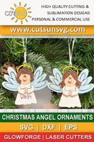 Angels Christmas ornaments SVG
