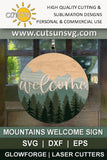 Mountains weclome sign | Woods welcome sign SVG, mountains svg, cabin decor, nature door hanger svg