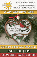 Cardinal Christmas Ornament SVG