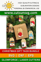 Christmas Tags SVG Bundle | Christmas gift tags SVG | Laser cut file