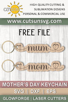 Mom Keychain free SVG | Mum Keychain free SVG