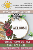 Floral door hanger SVG | Floral Welcome sign SVG