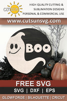 Ghost Boo Door Hanger Free SVG