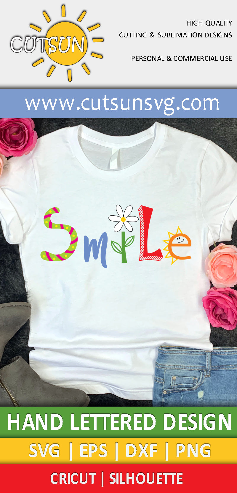 Smile SVG Hand lettered design