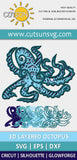 3D Layered Octopus SVG