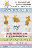 Easter Bunnies Cupcake Topper SVG