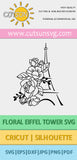 Floral Eiffel Tower SVG