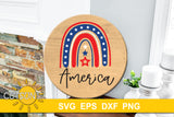 Patrioic Door Sign SVG Bundle | Patriotic Round Sign SVG bundle