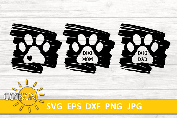 Paw print SVG | Pet parent SVG bundle | Dog mom SVG