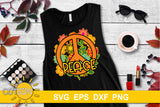 Floral Peace sign SVG EPS PNG