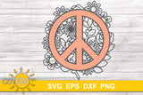 Floral Peace sign SVG