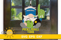 Pickleball gnome door hanger SVG