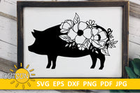 Floral Pig SVG