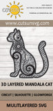 3D Layered Cat Pinterest