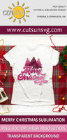Merry Christmas sublimation design download Pink Glitter and Leopard