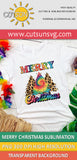 Merry Christmas Tie Dye sublimation design