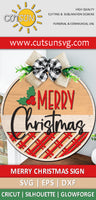Merry Christmas Round Sign SVG