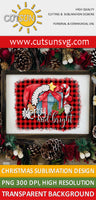 Merry and Bright Christmas sublimation design download