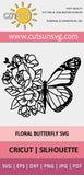 Butterfly SVG | Floral butterfly SVG