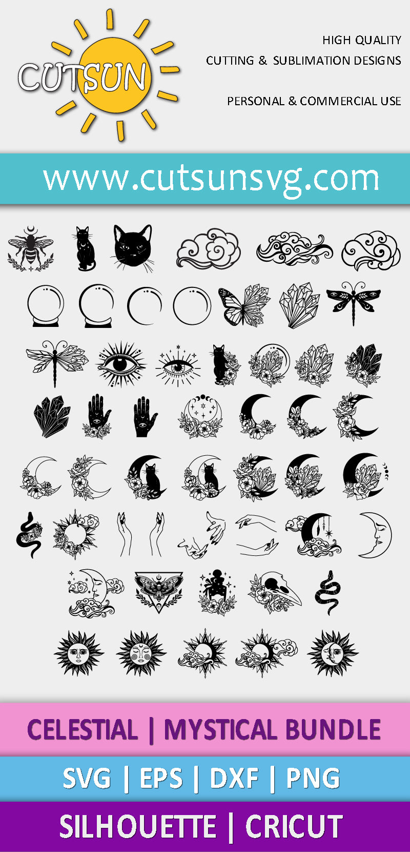 Celestial SVG bundle | Mystical SVG bundle