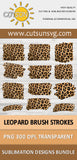 Sublimation Bundle Leopard Background Brush strokes
