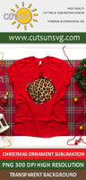 Christmas Ornament Leopard Sublimation design download