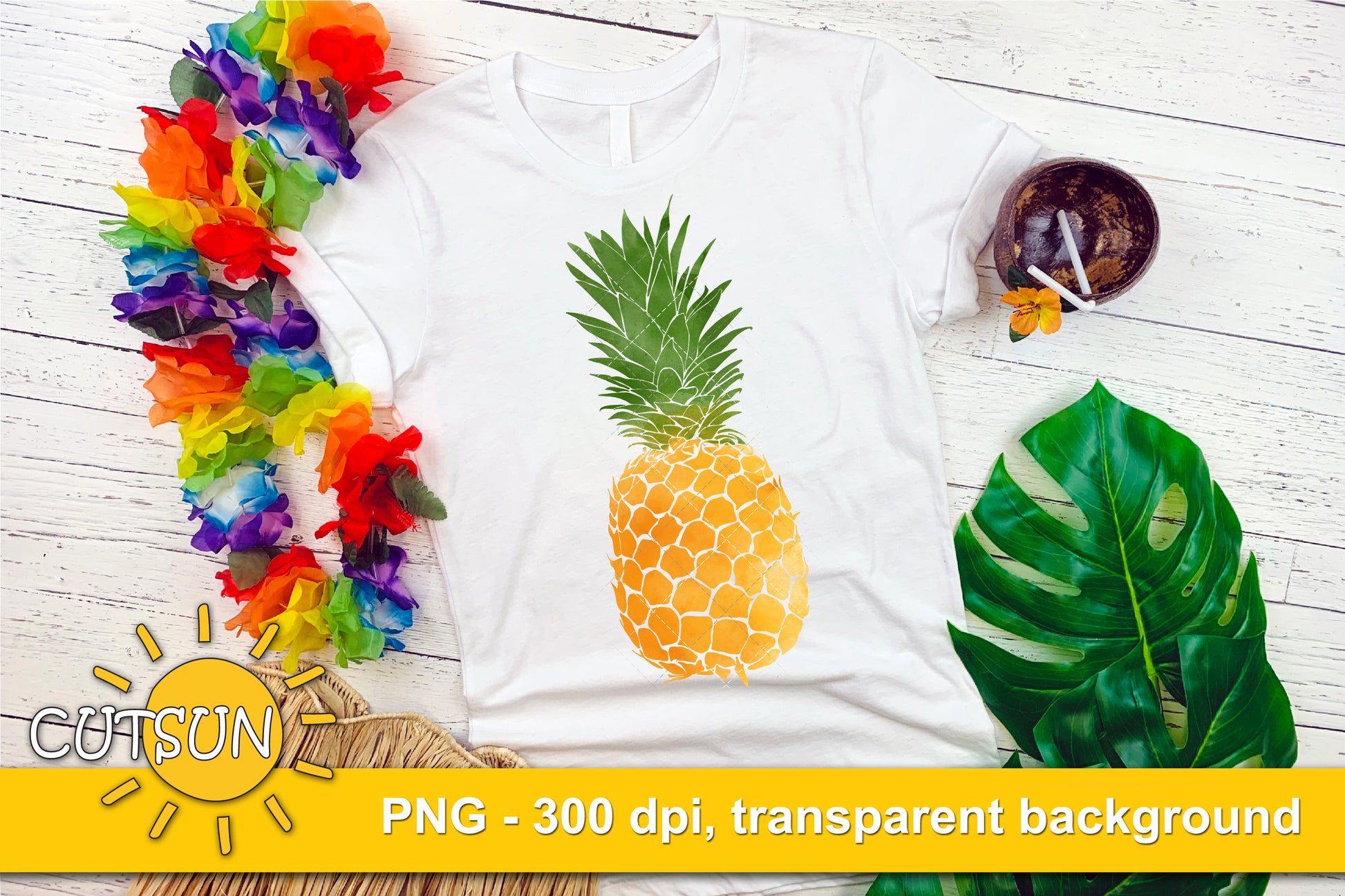 Pineapple sublimation Watercolor design