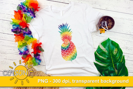 Tie Dye Pineapple png