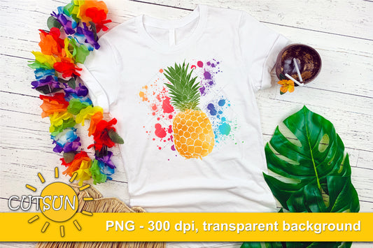Pineapple sublimation Watercolor design